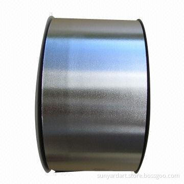 Plated Ribbon in Silver, Measures 64mm x 100 Yards/Spool